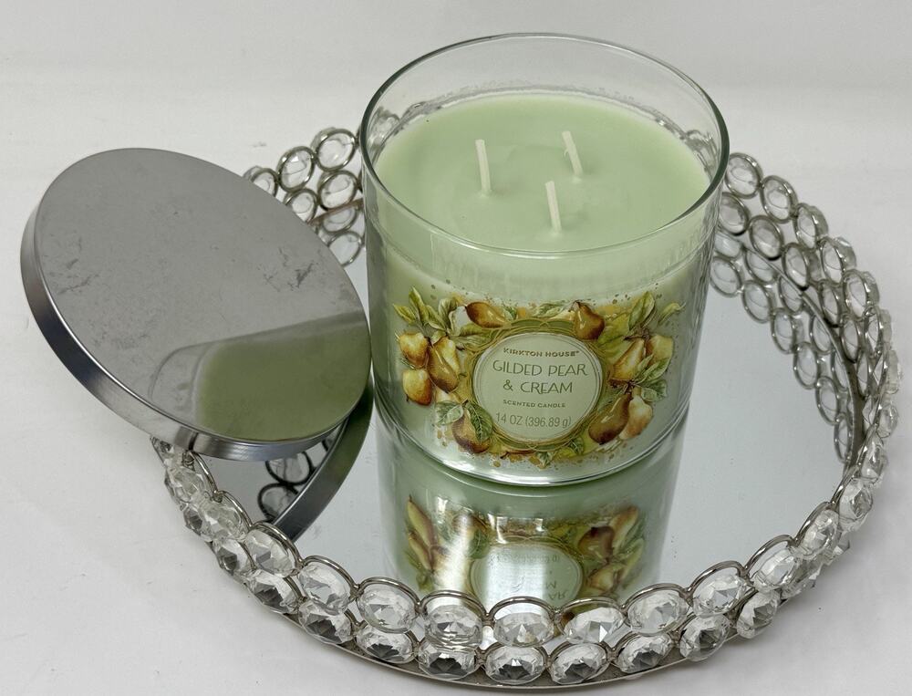 Kirkton House Glided Pear & Cream - 3 Wick Candle ~ 14 Oz
